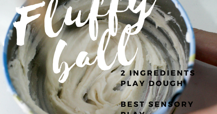 How to make fluffy ball – 2 ingredients play dough